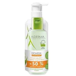 A-Derma Exomega Control Emolienční mléko 400 ml + Mycí gel 2v1 200 ml