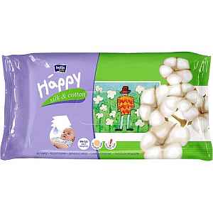 Bella Happy bavlna+hedvábí dětské vlh.ubrousky 64ks