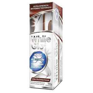 White Glo zubní pasta Coffee and Tea Drinkers 150g + kartáček a mezizubní kartáček ZDARMA