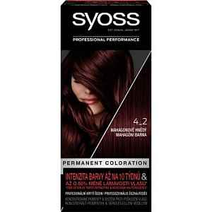 Syoss Permanent Coloration permanentní barva na vlasy odstín 4-2 Mahagony Brown