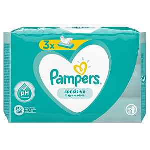 PAMPERS Vlhčené ubrousky Sensitive 3x52 ks