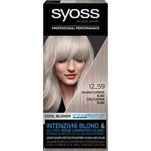 Syoss Cool Blonds permanentní barva na vlasy odstín 12-59 Cool platinum blond