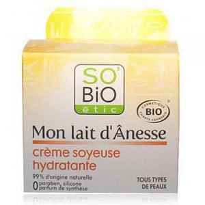 SO´BIO Bio Krém hedvábný hydratační s obsahem oslího mléka 50 ml