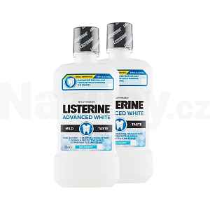 Listerine Advanced White Mild Taste ústní voda 2x500 ml