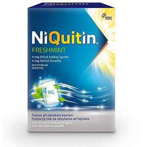 NiQuitin Freshmint 4 mg léčivá žvýkací guma 100 ks