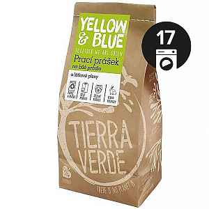 YELLOW&BLUE Prací prášek na bílé prádlo a látkové pleny papírový sáček 850 g