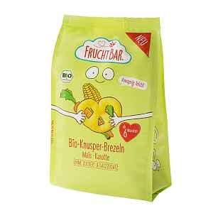 FruchtBar BIO Preclíky s kukuřicí a mrkví nesolené 25 g