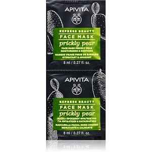 Apivita Express Beauty Prickly Pear zklidňující pleťová maska s hydratačním účinkem 2 x 8 ml