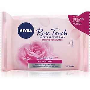 Nivea Rose Touch odličovací micelární ubrousky 25 ks