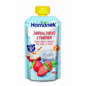 HAMÁNEK Jahoda & jablko s tvarohem 100 g