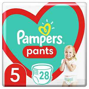PAMPERS Plenkové kalhotky Pants vel. 5, 28 ks, 12-17 kg