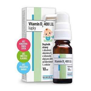 Vitamin D3 400 I.U. kapky 10 ml Generica