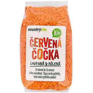 Country Life Čočka červená půlená BIO 500g