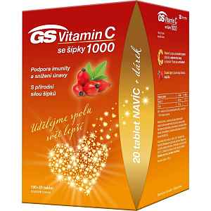 GS Vitamin C1000 + šípky 100 + 20 tablet DÁREK 2021