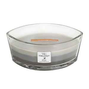 WoodWick Vonná svíčka Trilogy Warm Woods  453 g