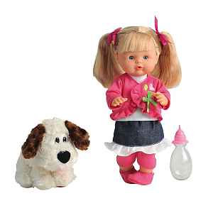 ALLTOYS Panenka Nena mluvící 36 cm s pejskem