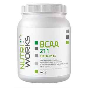 NutriWorks BCAA 2:1:1 zelené jablko 500g