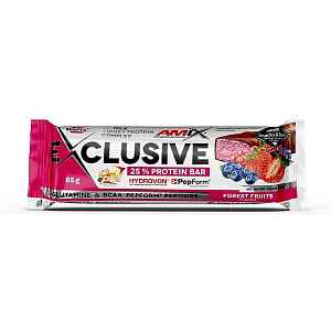 AMIX Exclusive Protein Bar, Lesní ovoce, 85g