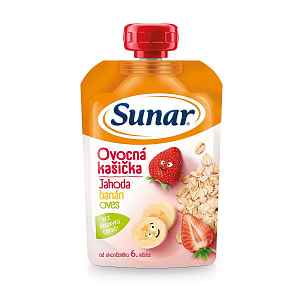 Sunar Ovocná kašička jahoda banán ovesné vločky 120 g