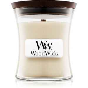 Woodwick Linen vonná svíčka 85 g s dřevěným knotem
