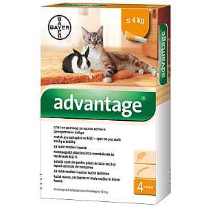 Advantage 40mg pro m.kočky+králíky spot-on 4x0.4ml