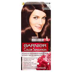 Garnier Color Sensation Intenzivní permanentní barvicí krém  diamantová hnědá 4.12