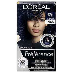 L'Oréal Paris Préférence Vivid Colors permanentní barva na vlasy 1.102 Le Marais 150 ml