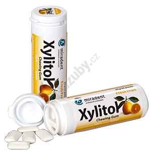Miradent Xylitol žvýkačky ovocná, 30ks