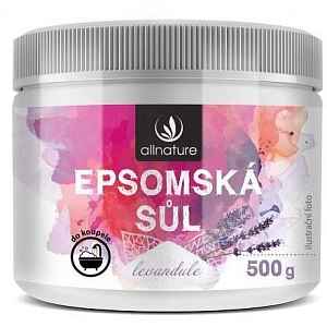 Allnature Epsomská sůl Levandule 500g