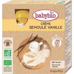 BABYBIO krupice s vanilkou 4x85g