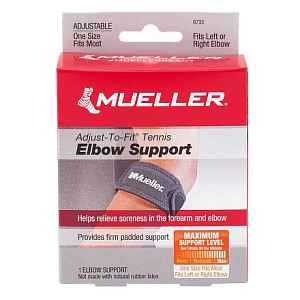 MUELLER Adjust-to-fit tennis elbow support, pásek na tenisový loket s gelovým polštářkem