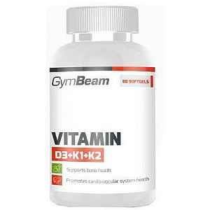 GymBeam Vitamin D3+K1+K2 unflavored - 60 kaps