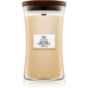 Woodwick Vanilla Bean vonná svíčka 609,5 g s dřevěným knotem