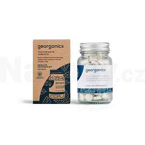 Georganics ústní voda v tabletách s příchutí máty 180 tablet