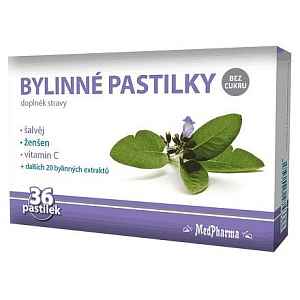 MedPharma Bylinné pastilky šalvěj 36ks