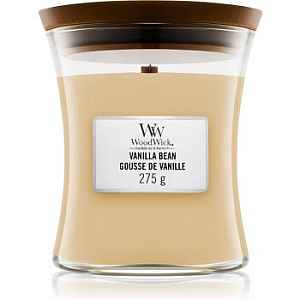 Woodwick Vanilla Bean vonná svíčka 275 g s dřevěným knotem