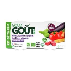 Good Gout BIO Špagety s lilkem a hovězím masem 2x190 g