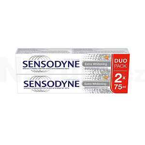 Sensodyne Extra Whitening zubní pasta s fluoridem 2 x 75 ml