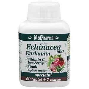 MedPharma Echinacea 600 FORTE + kurkumin + vit. C + bez černý + zinek 67 tobolek