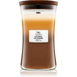Woodwick Trilogy Café Sweets vonná svíčka 609,5 g s dřevěným knotem