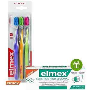 Elmex Swiss Made zubní kartáčky ultra soft 3 ks