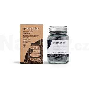 Georganics zubní pasta v tabletkách s aktivním uhlím 120 ks