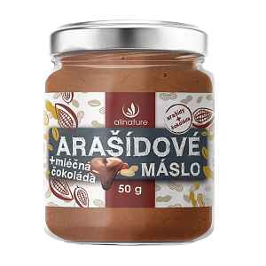 Allnature Arašídové máslo s mléčnou čokoládou 50g