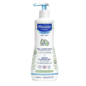 Mustela Jemný čisticí tělový a vlasový gel 500 ml