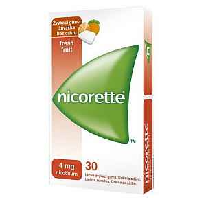 Nicorette FreshFruit Gum 4 mg léčivá žvýkací guma 30