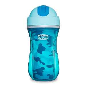 CHICCO Hrneček Sport termo s brčkem 266 ml, modrý 14m+
