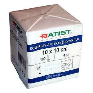 Kompres z netkaného textilu 10x10cm nesteri.100ks