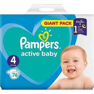 Pampers Active Baby Giant Pack S4 76ks