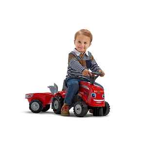 ALLTOYS Odstrkovadlo traktor Massey Ferguson červené s volantem a va