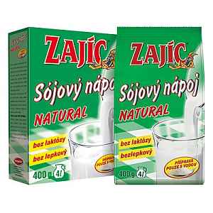 Sójový nápoj - Zajíc natural 400g-krabička